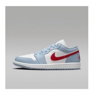 Nike Air Jordan 1 Low Sail/Blue Grey/White/Dune Red 5M/6.5W “Blue Whisper”